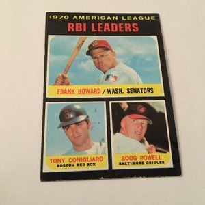 1971 Topps American League RBI Leaders Boog Powell Frank Howard #63